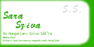 sara sziva business card